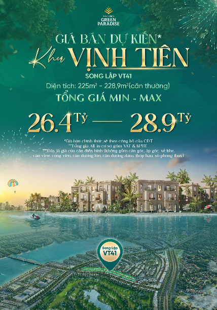 Giá dự kiến song lập VT41 Vịnh Tiên